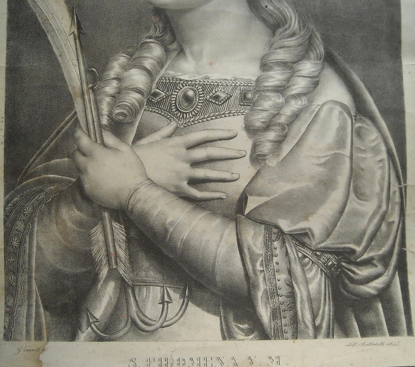 Stampa Litografica Santa Filomena, Mugnano Del Cardinale, 1834