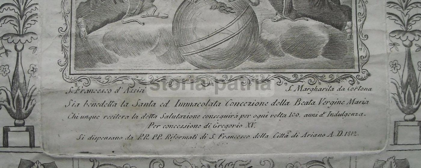Immacolata Con San Francesco E Santa Margherita, Ariano 1812
