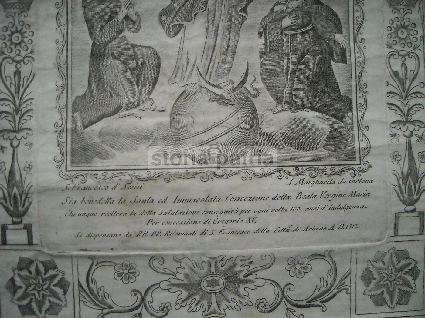 Immacolata Con San Francesco E Santa Margherita, Ariano 1812