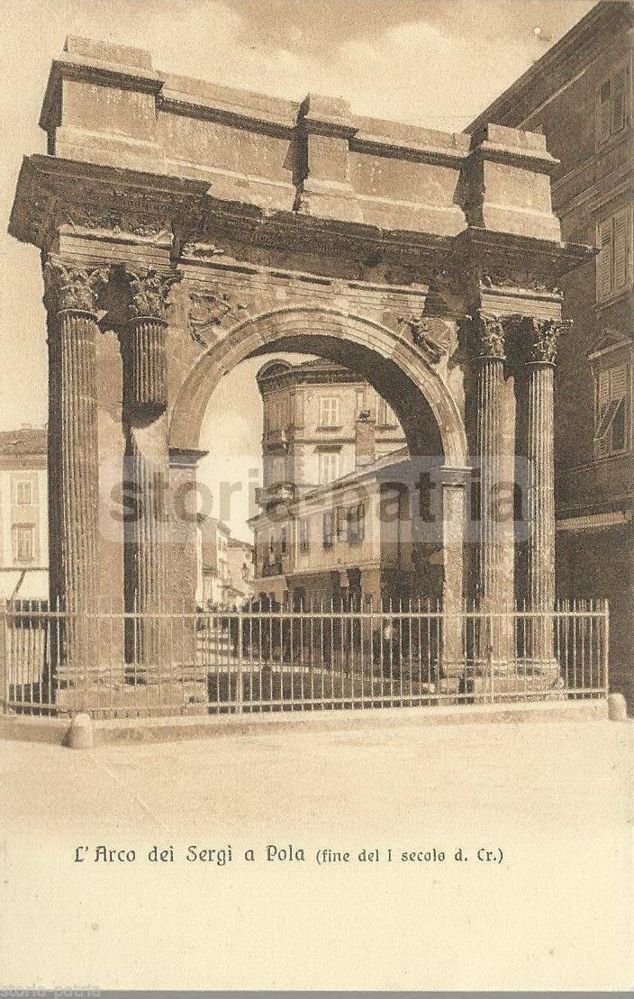 Cartolina Antica Arco Dei Sergi, Pola (Istria), Anni '20, Brunner
