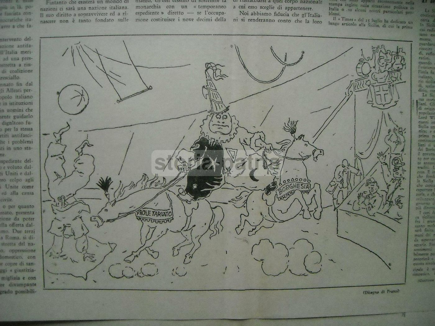Cosmopolita, 1944: Settimanale Antifascista Con Vignette Satiriche