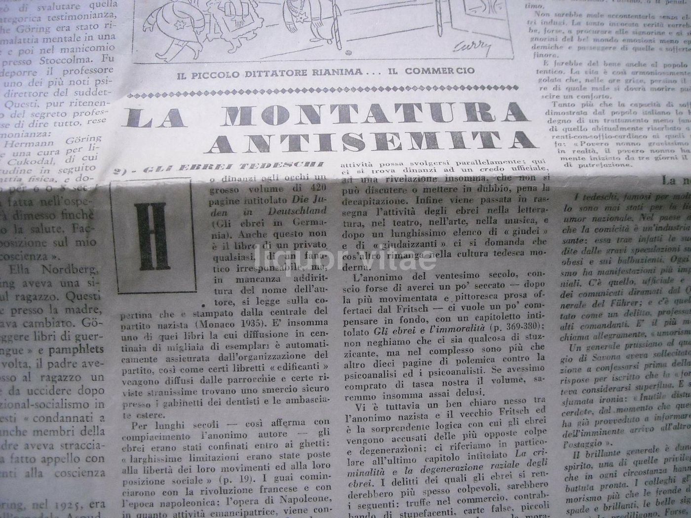 Cosmopolita, 1944: Settimanale Antifascista Con Vignette Satiriche