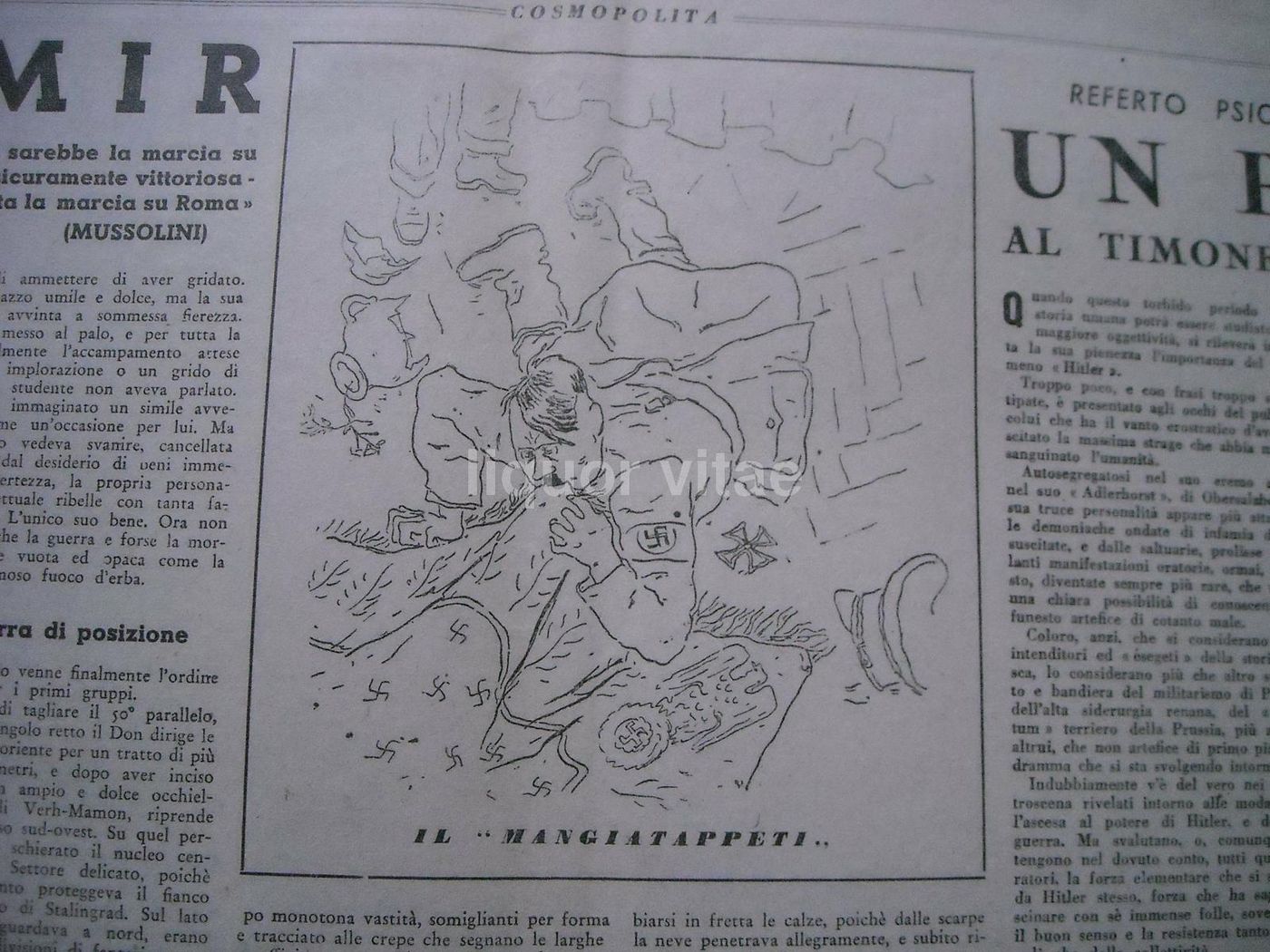 Cosmopolita, 1944: Settimanale Antifascista Con Vignette Satiriche