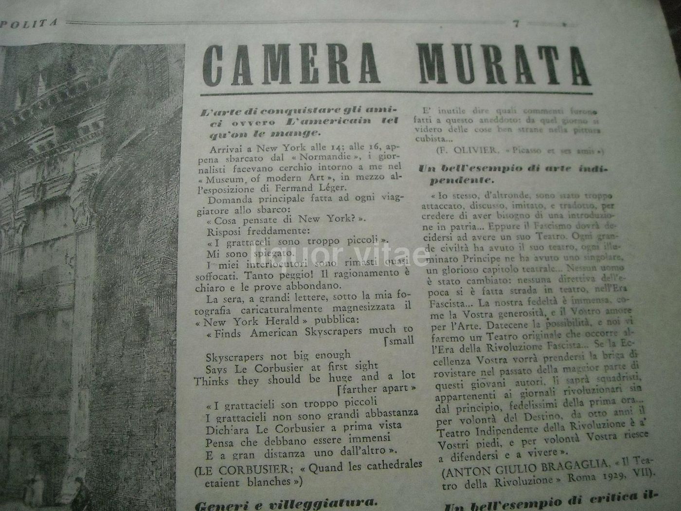 Cosmopolita, 1944: Settimanale Antifascista Con Vignette Satiriche