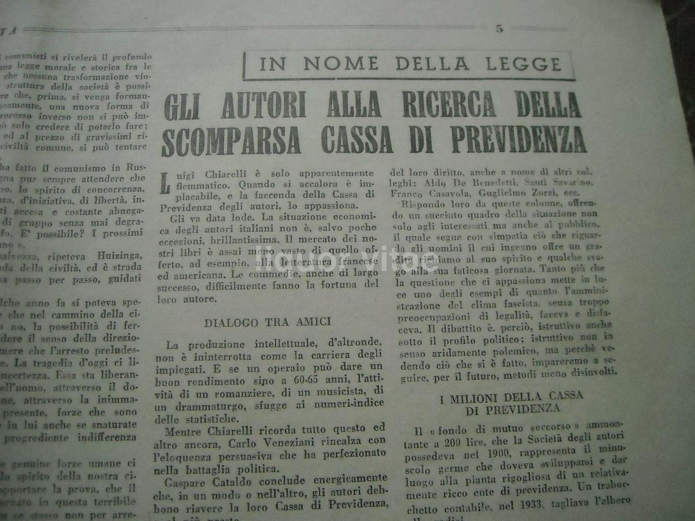 Cosmopolita, 1944: Settimanale Antifascista Con Vignette Satiriche