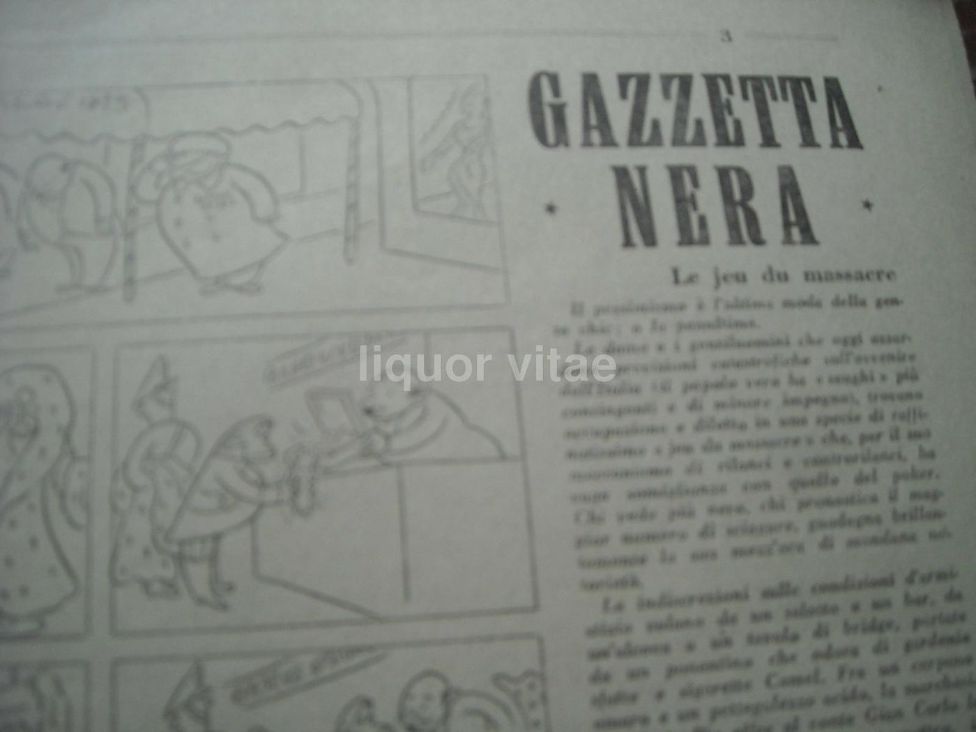 Cosmopolita, 1944: Settimanale Antifascista Con Vignette Satiriche