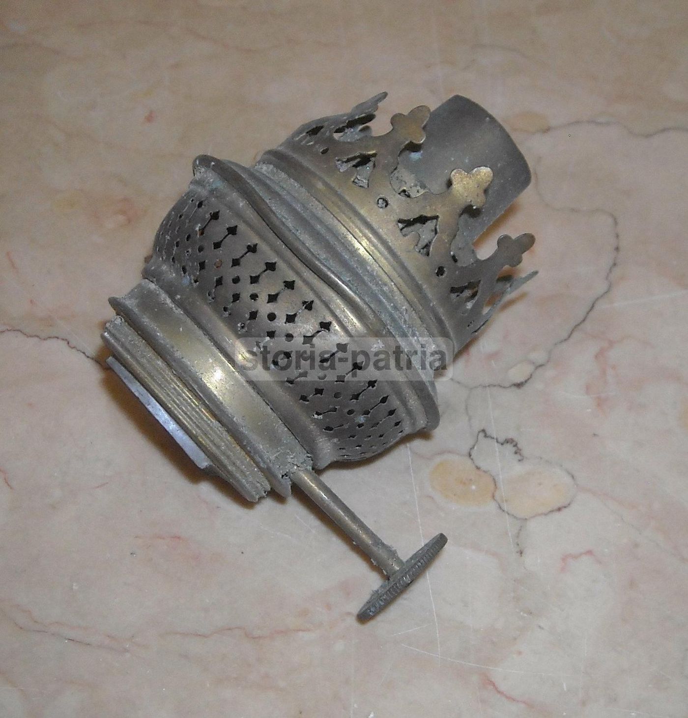 Bruciatore Kosmo Brenner Per Lampada A Petrolio Antica In Ottone