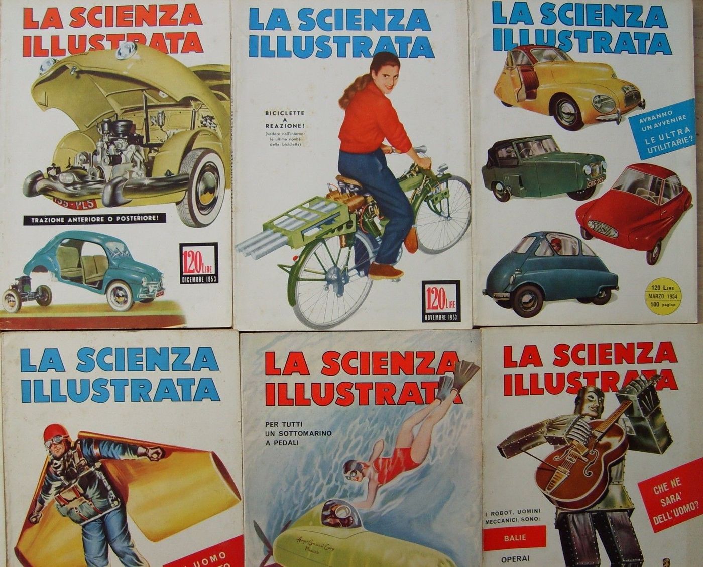 La Scienza Illustrata Rivista 1949 1955 Automobilismo Aeronautica