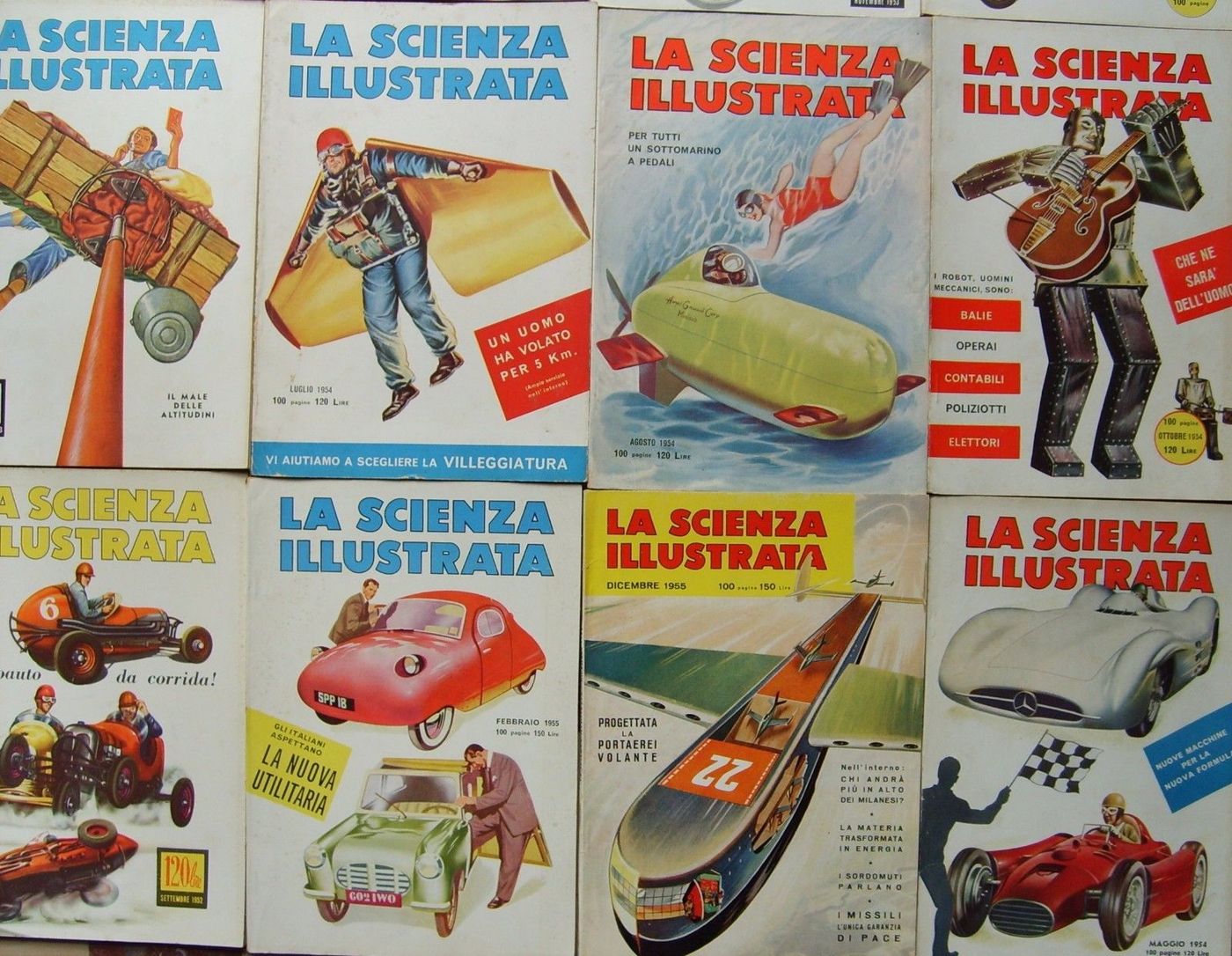 La Scienza Illustrata Rivista 1949 1955 Automobilismo Aeronautica