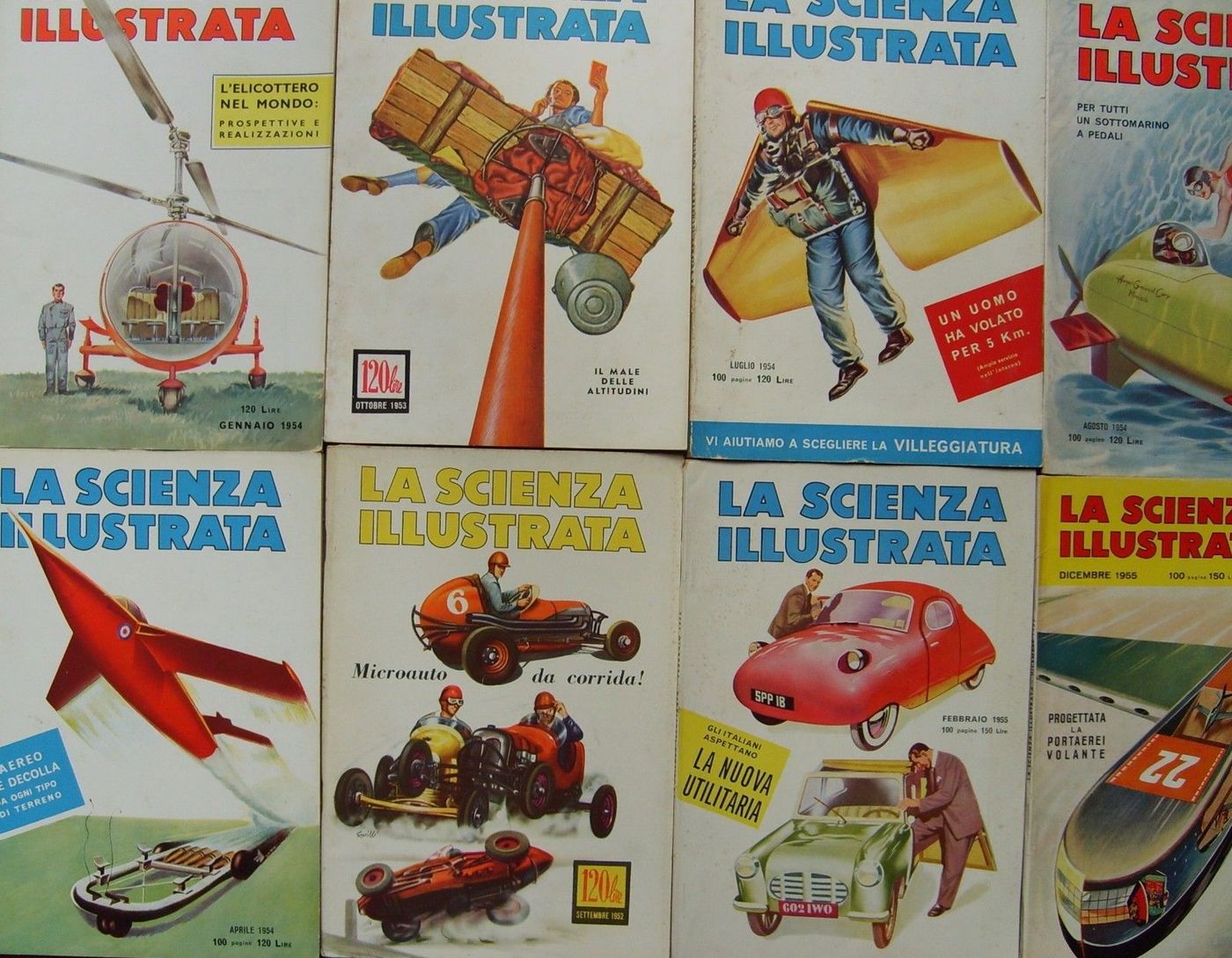 La Scienza Illustrata Rivista 1949 1955 Automobilismo Aeronautica