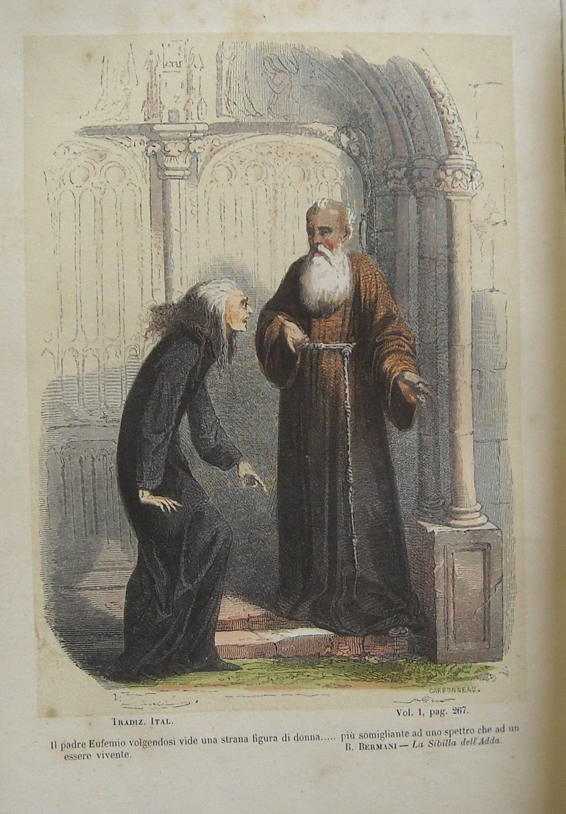 La Sibilla Dell'Adda: Stampa Antica Colorata, 1850 Circa