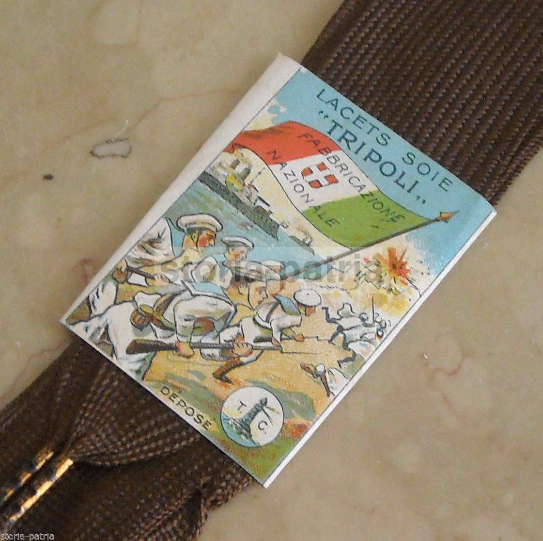Lacets Soie Tripoli: Nastro In Seta Coloniale Della Marina Militare, 1900 Circa