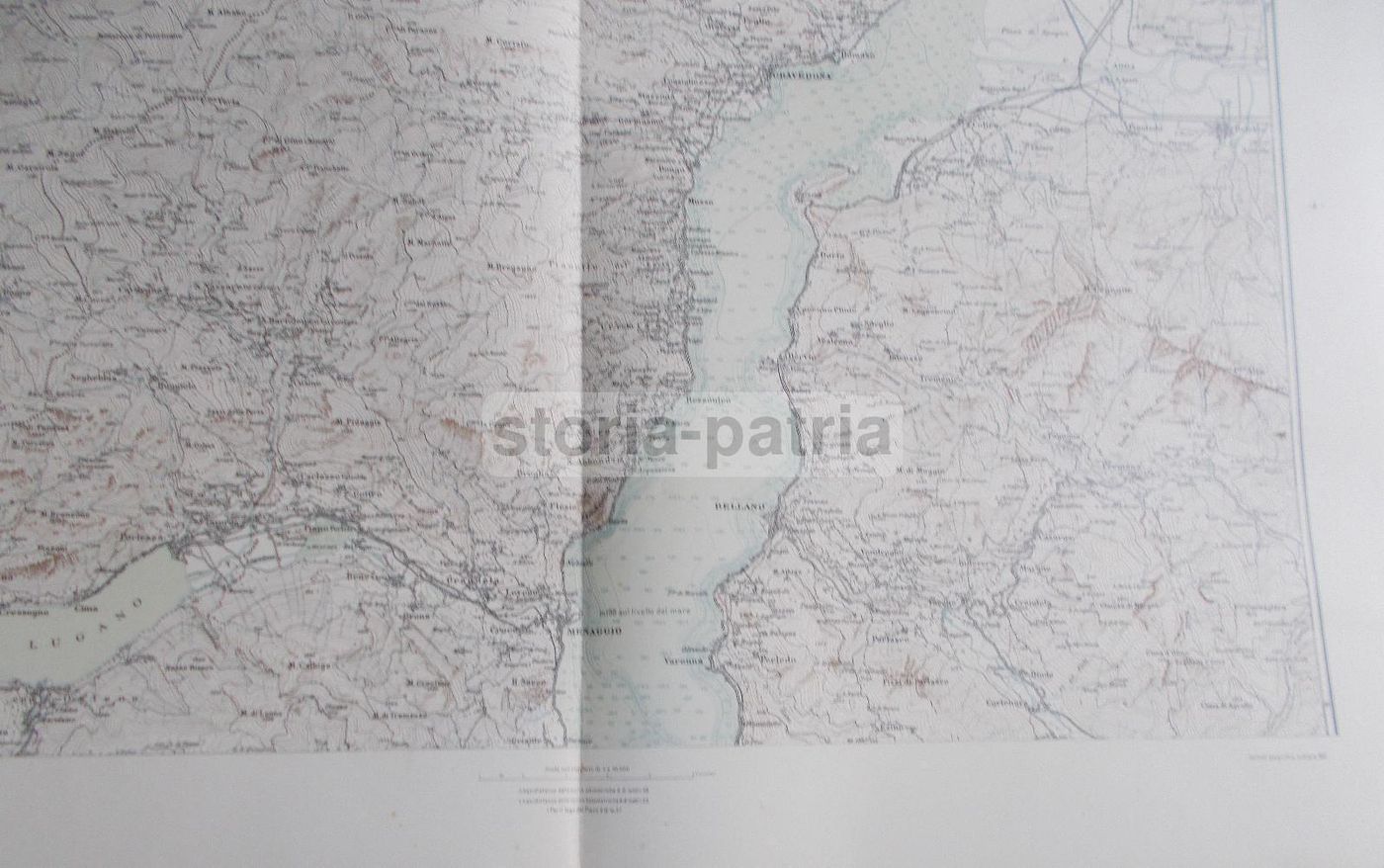Mappa Storica Lago Di Como Superiore, Mezzola, Piano. Anni '20.