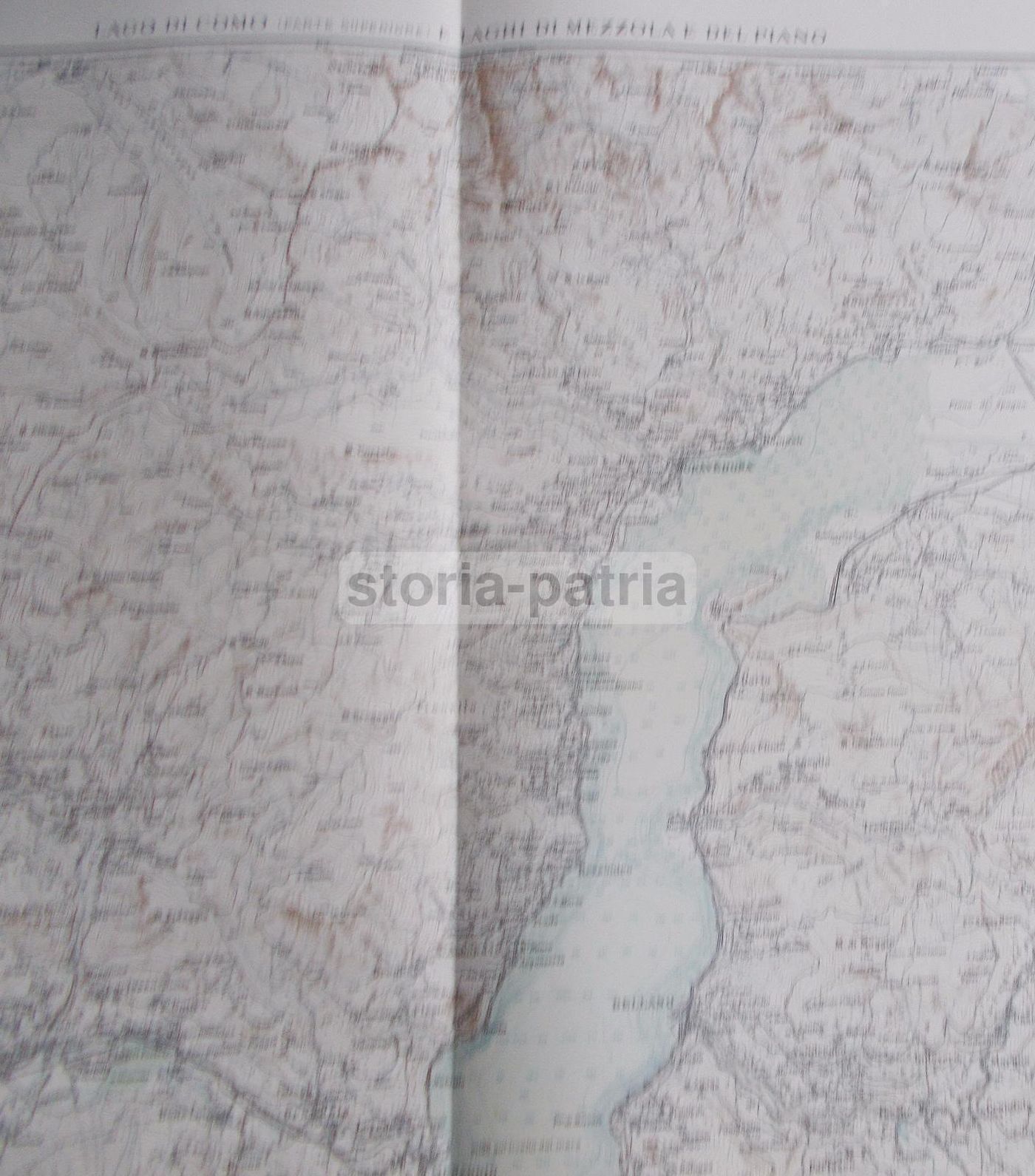 Mappa Storica Lago Di Como Superiore, Mezzola, Piano. Anni '20.