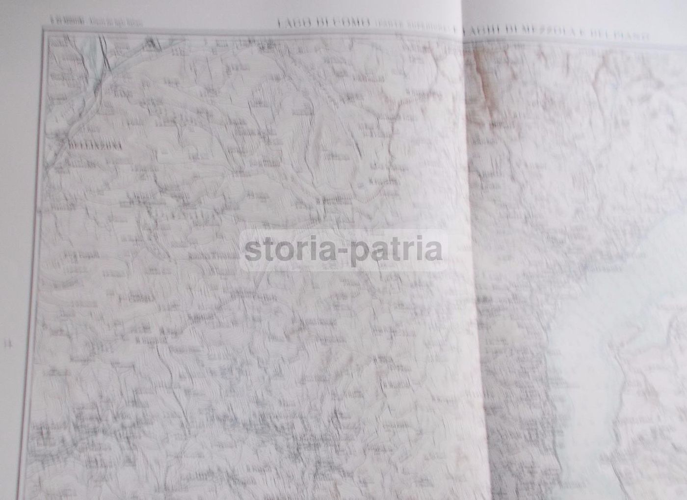 Mappa Storica Lago Di Como Superiore, Mezzola, Piano. Anni '20.