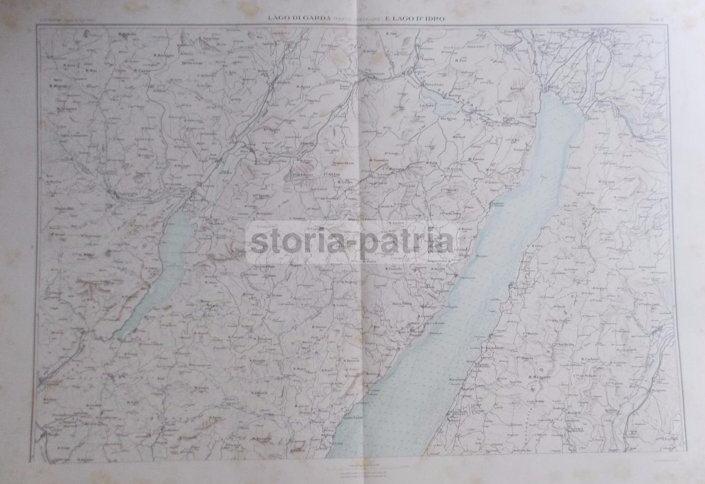 Mappa Antica Lago Di Garda E Lago d'Idro, Istituto Geografico Militare