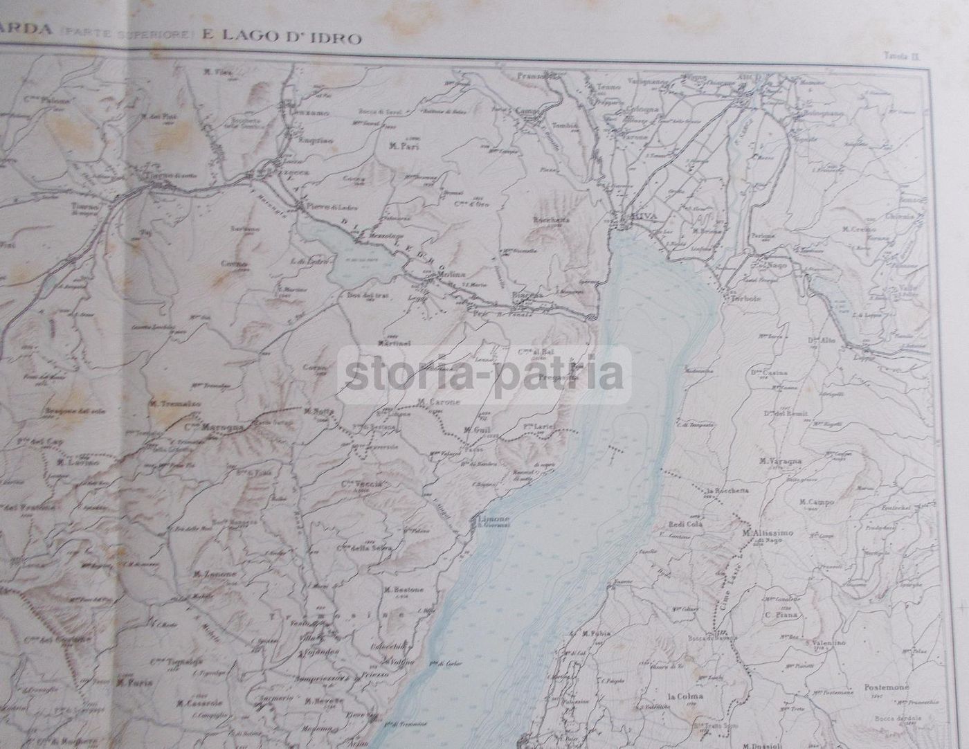 Mappa Antica Lago Di Garda E Lago d'Idro, Istituto Geografico Militare