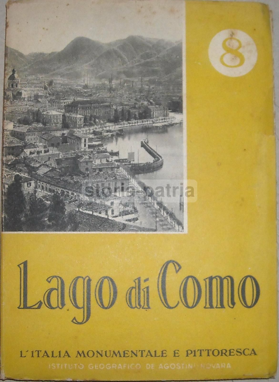 Il Lago Di Como. G.U. Arata, 1946. Guida Illustrata De Agostini