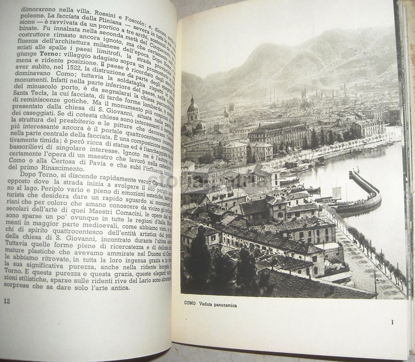 Il Lago Di Como. G.U. Arata, 1946. Guida Illustrata De Agostini