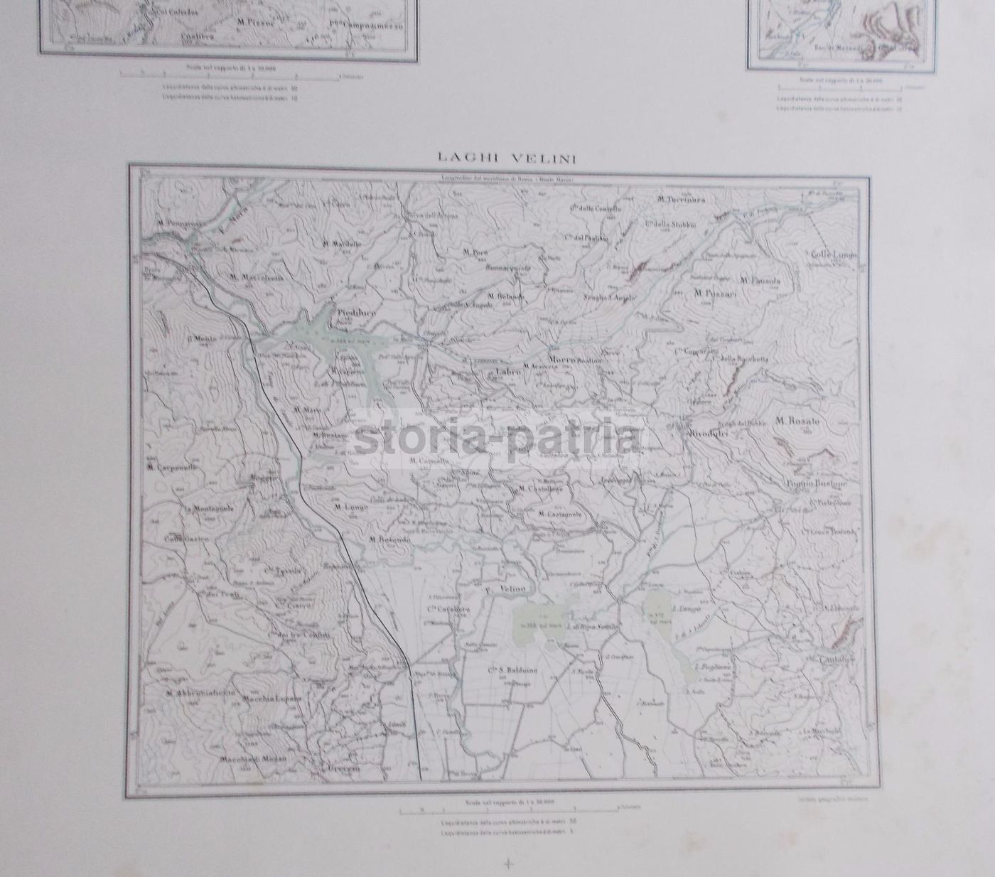 Mappa Storica Laghi Italiani: Cavazzo, Revine, Alleghe E Velini, 1920 Circa