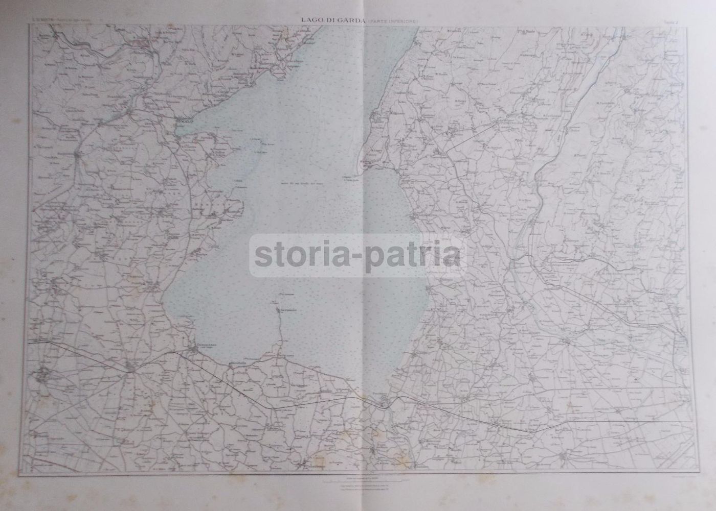 Mappa Storica Lago Di Garda Inferiore IGM Anni '20 De Agostini