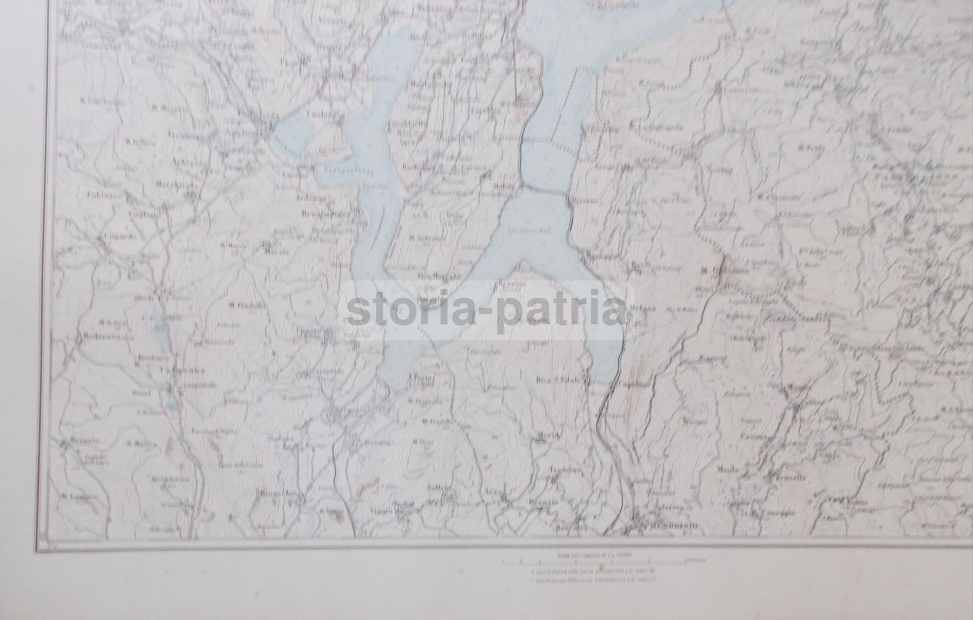 Mappa Antica Lago Di Lugano E Como, Inizio '900, IGM De Agostini
