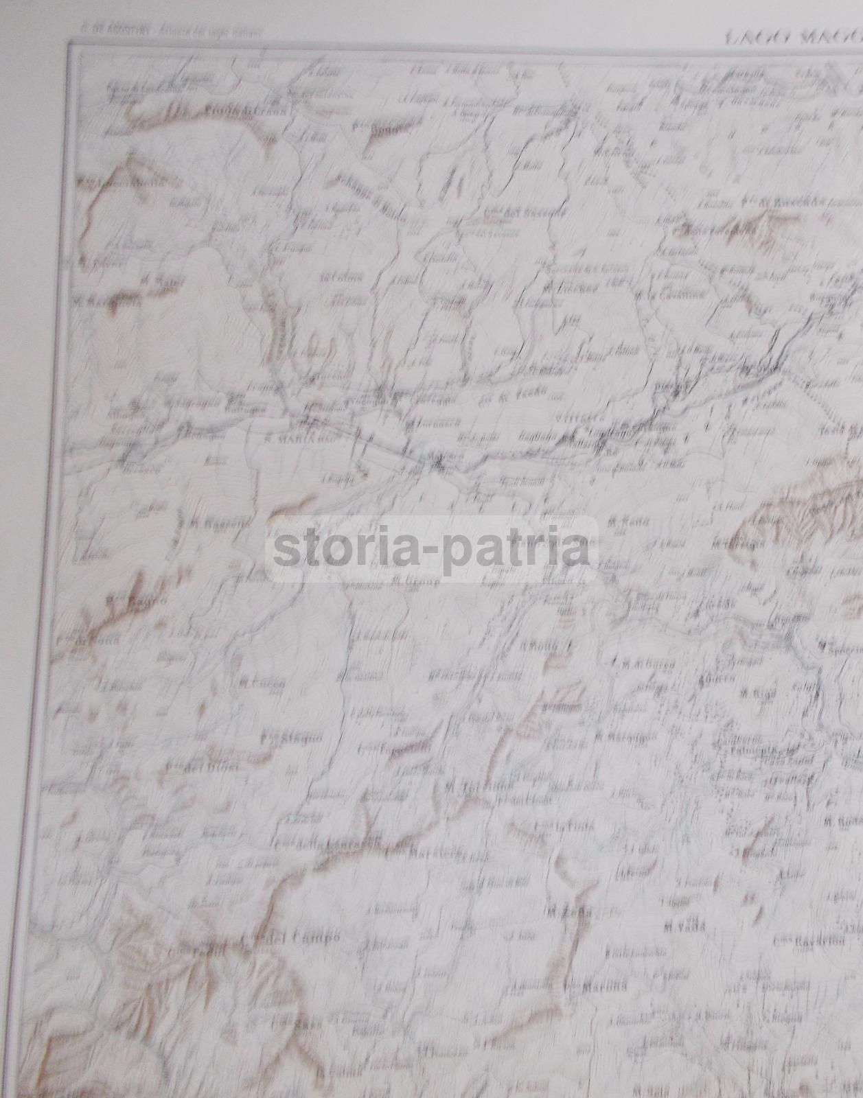 Mappa Topografica Antica Del Lago Maggiore E Del Lago Di Mergozzo (anni '20)