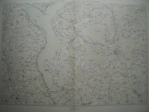 Mappa Del Lago Maggiore E Dei Laghi Del Varesotto, Anni '20, De Agostini