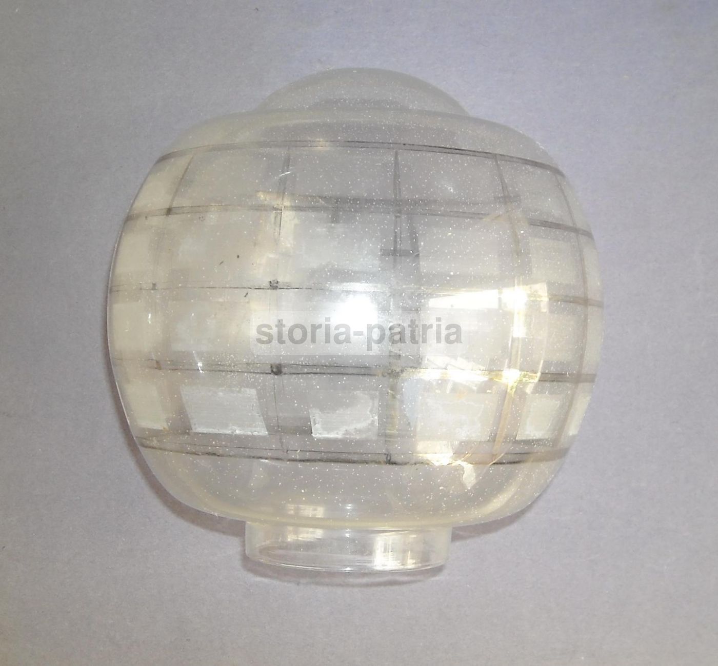 Coppa In Vetro Artistico Per Lampada d'Epoca Anni '60