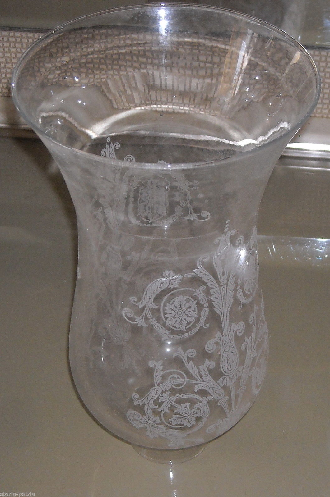 Coppa In Vetro Per Lampada Decorativa, Anni '30 '60