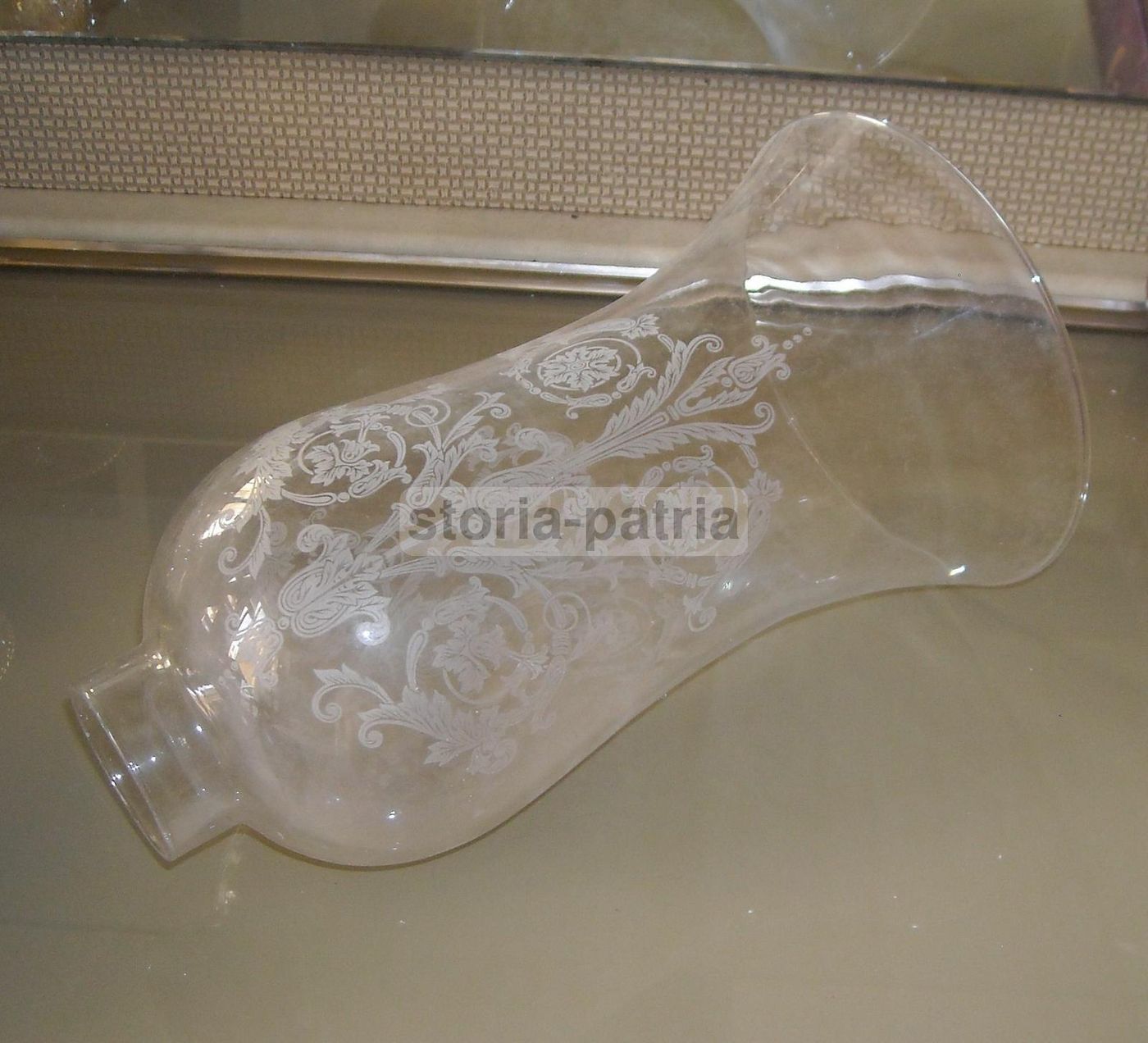 Coppa In Vetro Per Lampada Decorativa, Anni '30 '60