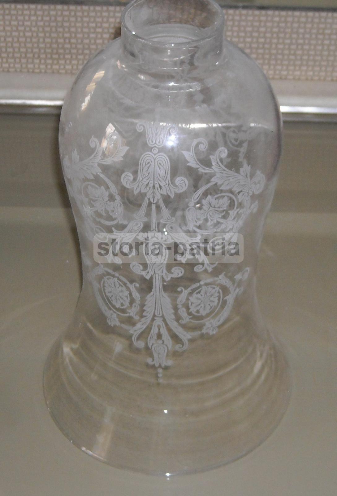 Coppa In Vetro Per Lampada Decorativa, Anni '30 '60