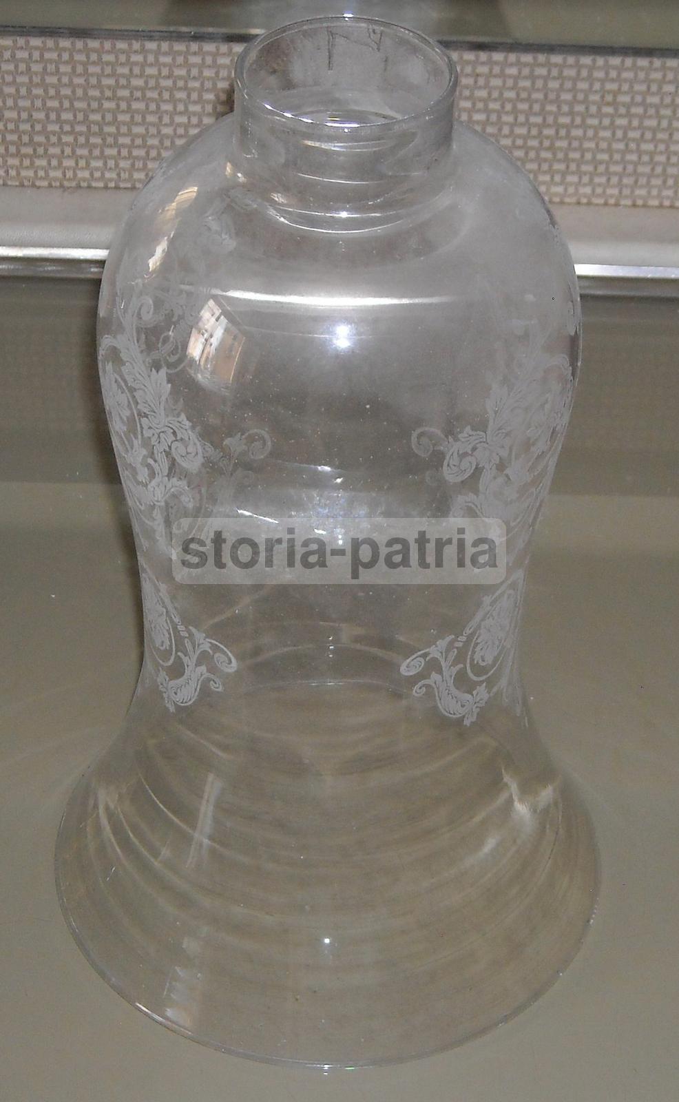 Coppa In Vetro Per Lampada Decorativa, Anni '30 '60