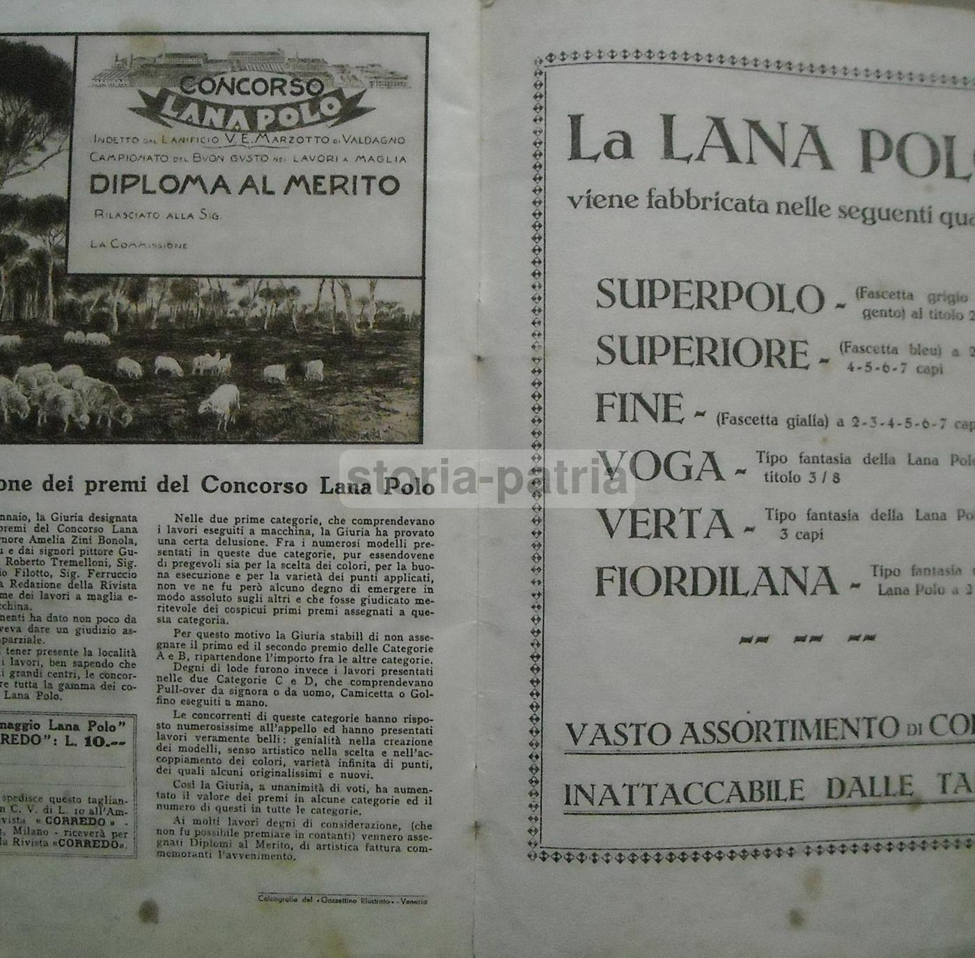 Concorso Lana Polo Lanificio Marzotto Valdagno 1932 Moda Femminile