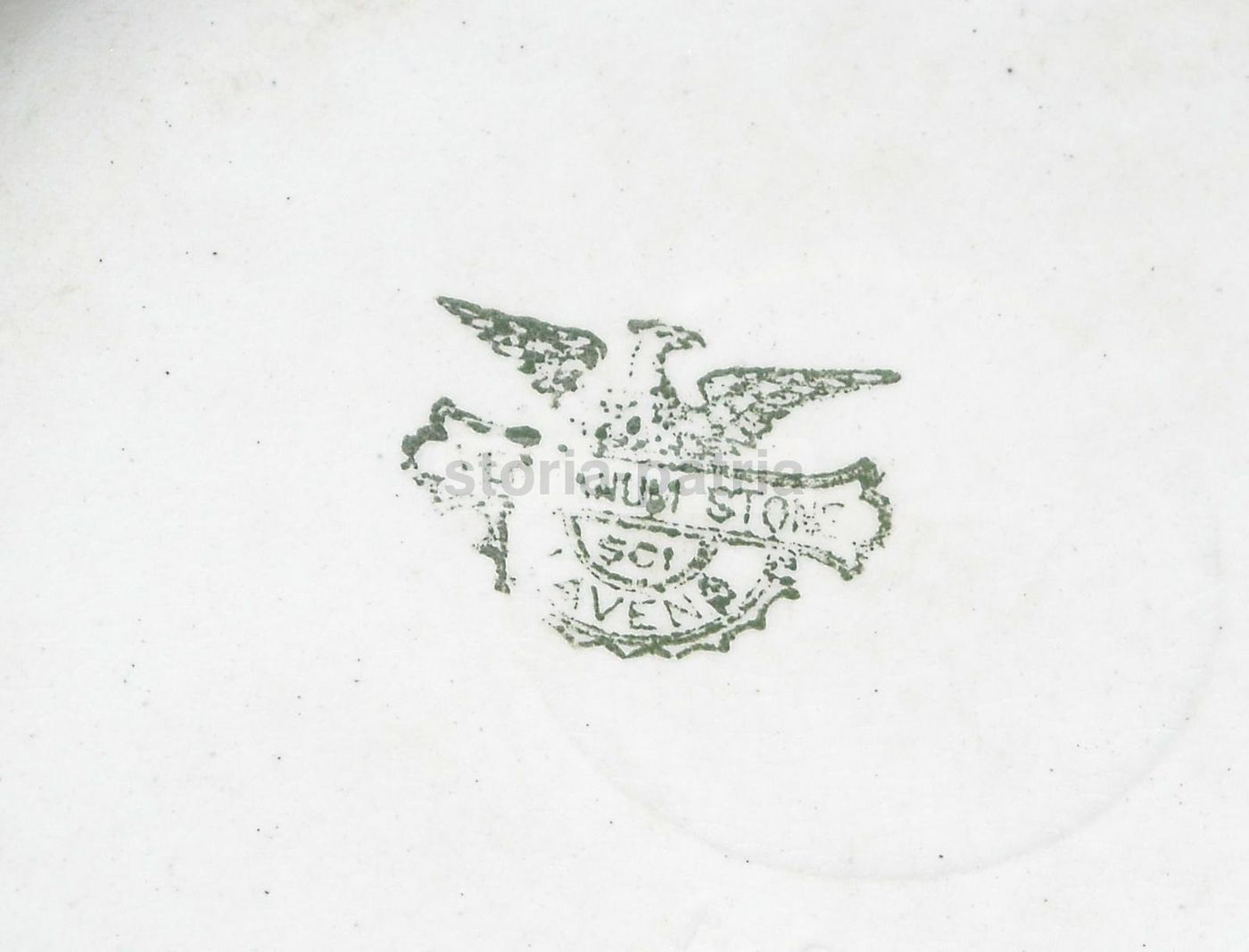 Piatto Ceramica Verbano Laveno Decorato Con Miniatura Neoclassica