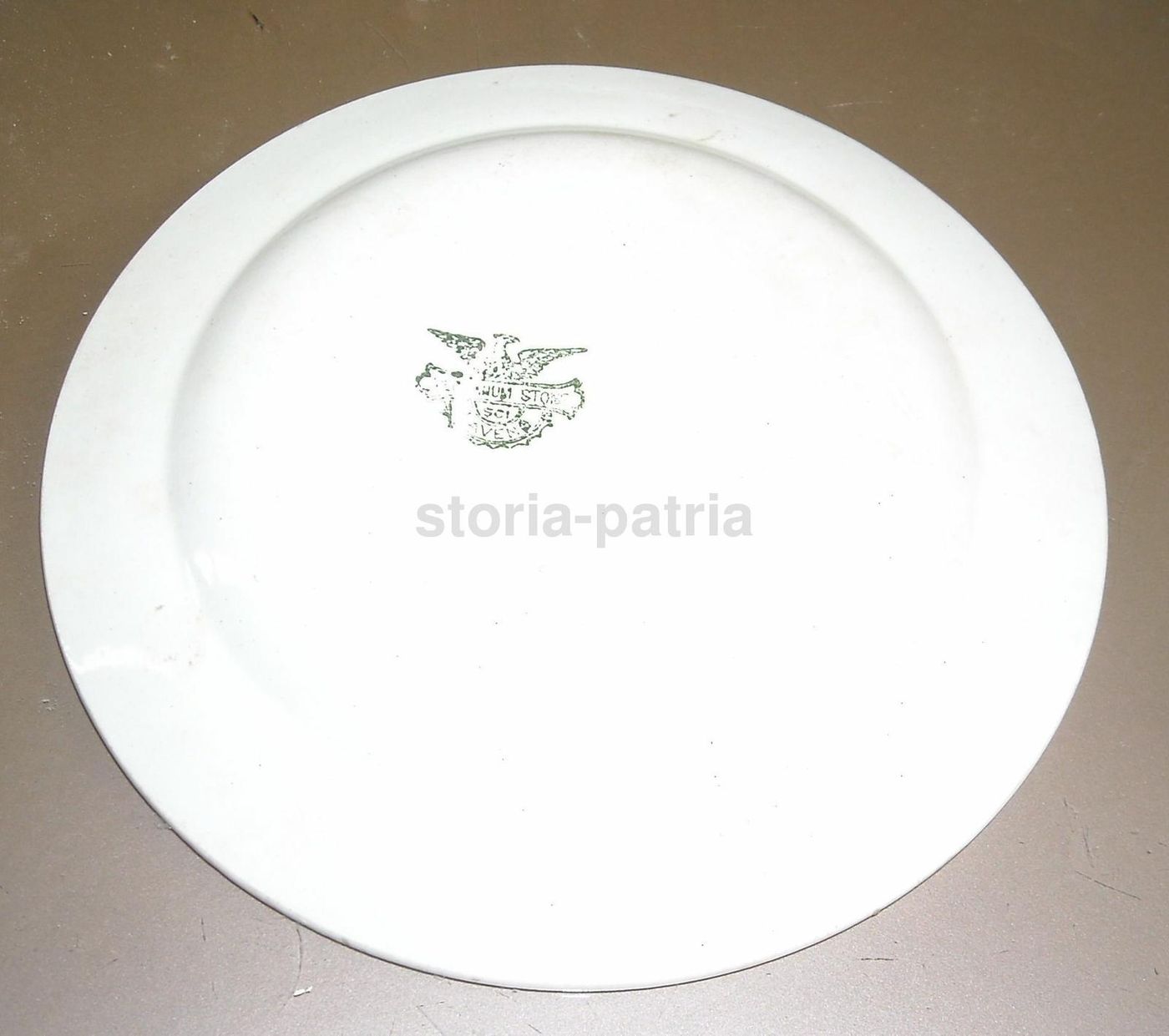 Piatto Ceramica Verbano Laveno Decorato Con Miniatura Neoclassica