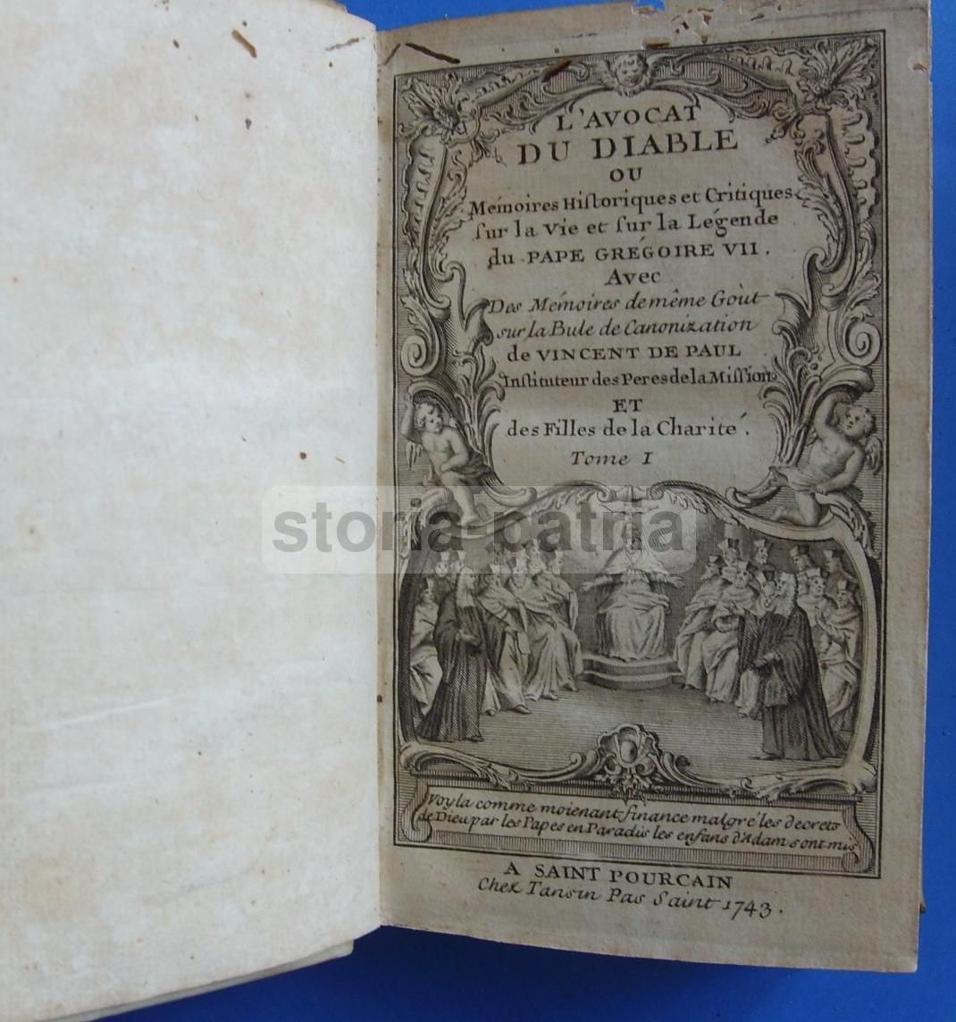 L'Avocat Du Diable: Papa Gregorio VII E San Vincenzo De Paoli, 1743