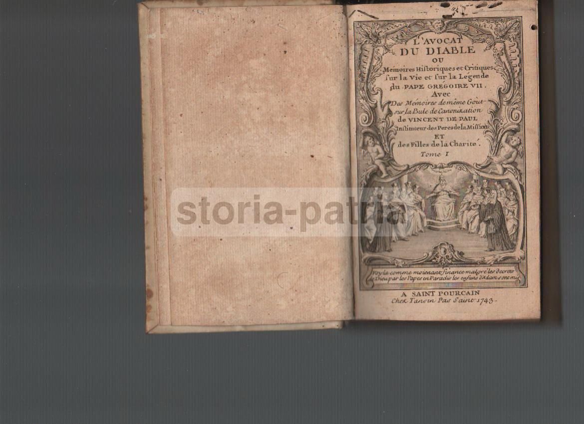 L'Avocat Du Diable: Papa Gregorio VII E San Vincenzo De Paoli, 1743