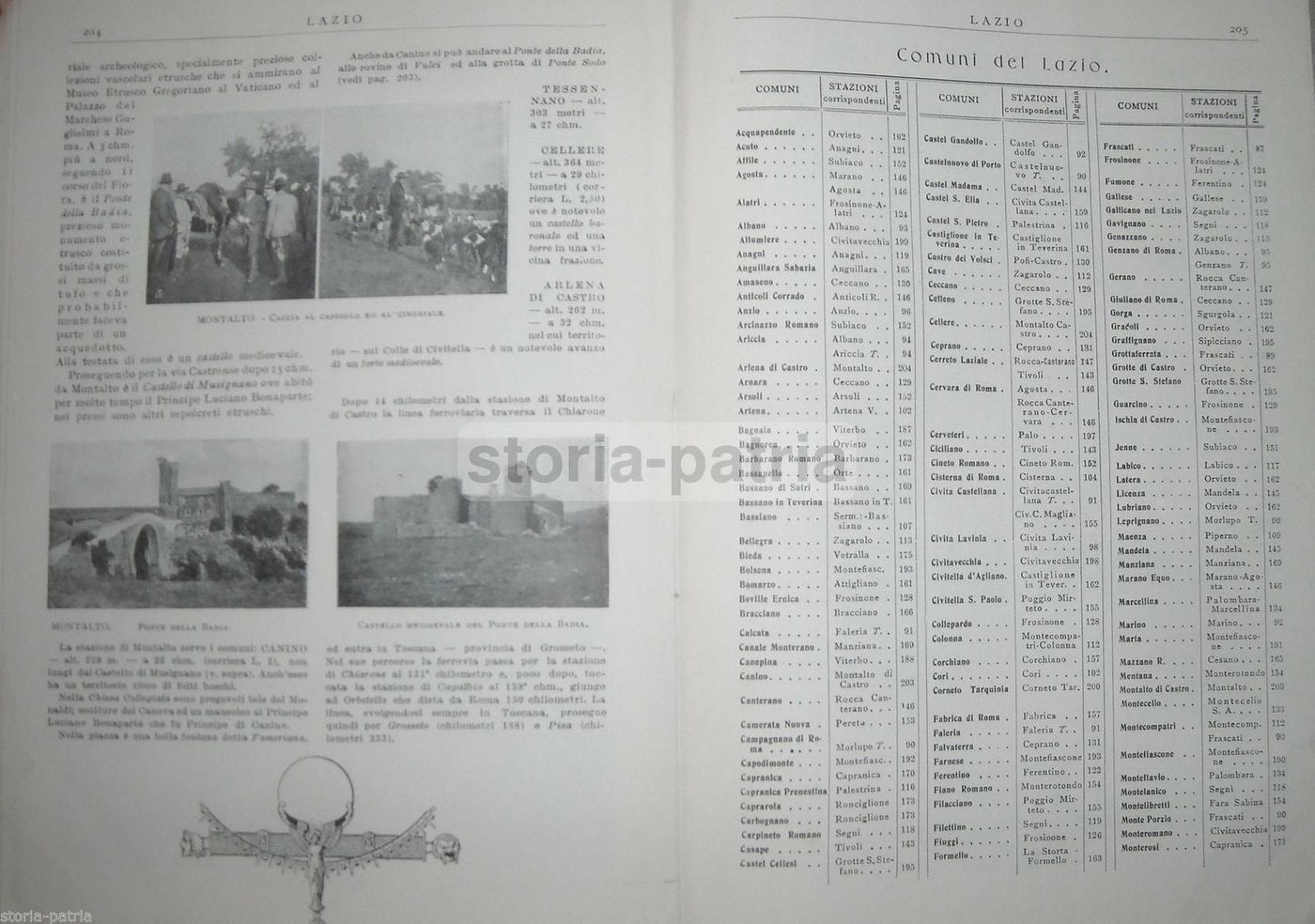 Lazio Volume II: Guida Illustrata (1913)   Ferrovie Dello Stato