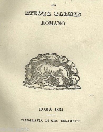Guida Metodica Di Roma E Dei Suoi Contorni, Ettore Balmes, 1864