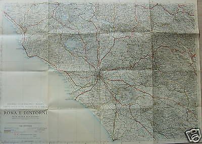Mappa Storica Lazio, Roma E Campagna Romana, TCI Inizio '900