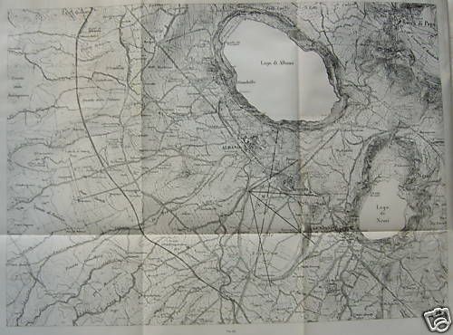 Mappa Della Campagna Romana, Laghi Di Albano E Nemi, 1915. Lazio, Cartografia
