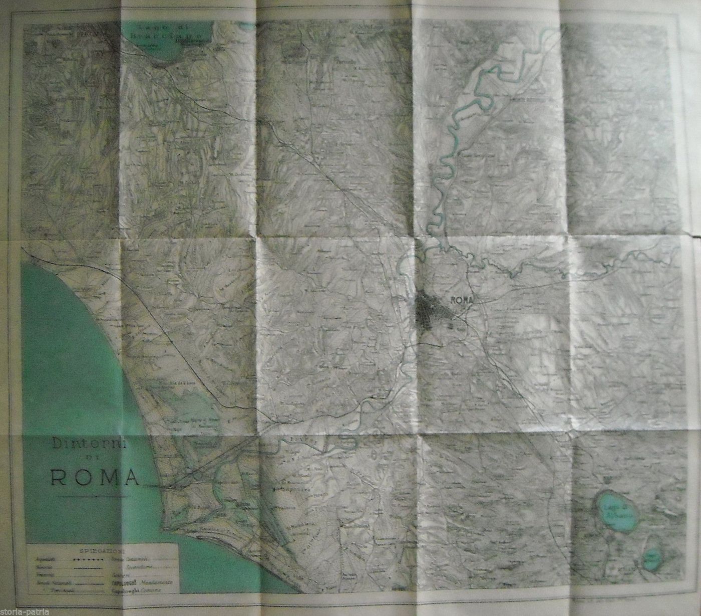 Mappa Antica Di Roma E Della Campagna Romana, Treves 1915