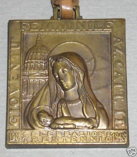 Medaglia Azione Cattolica Gioventù Femminile, 1918 1948, Vaticano