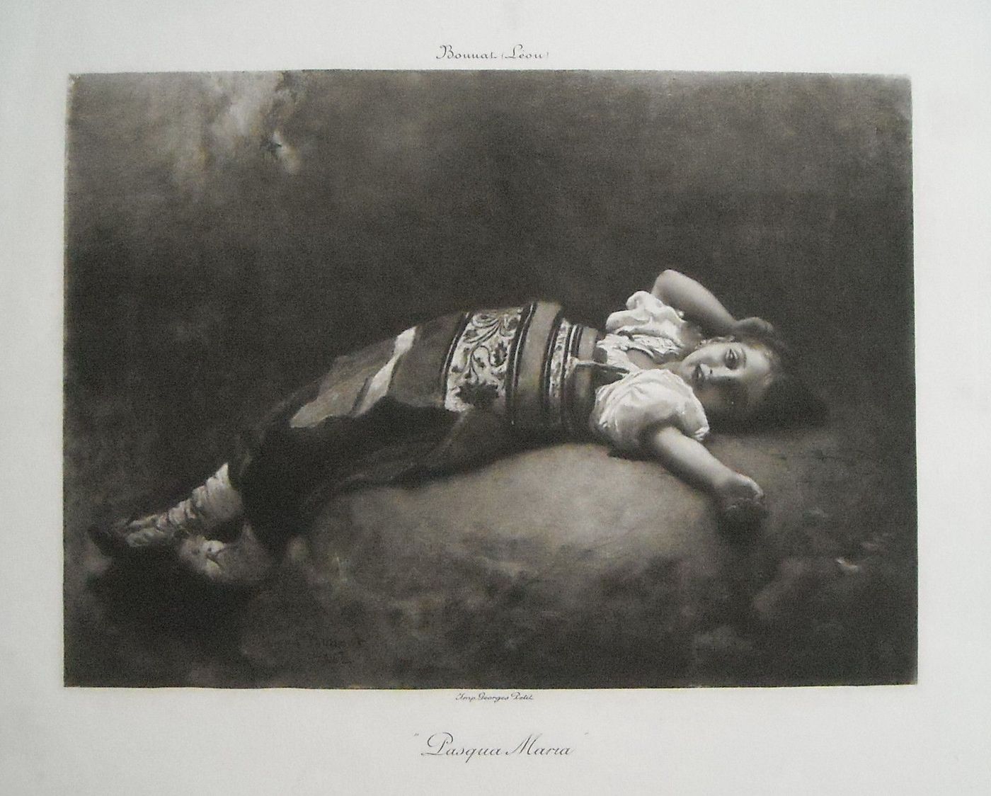 Leon Bonnat Pasqua Maria Stampa Antica Fine '800 Georges Petit