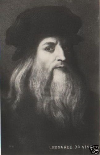 Cartolina Fotografica Leonardo Da Vinci Epoca Ballerini & Fratini