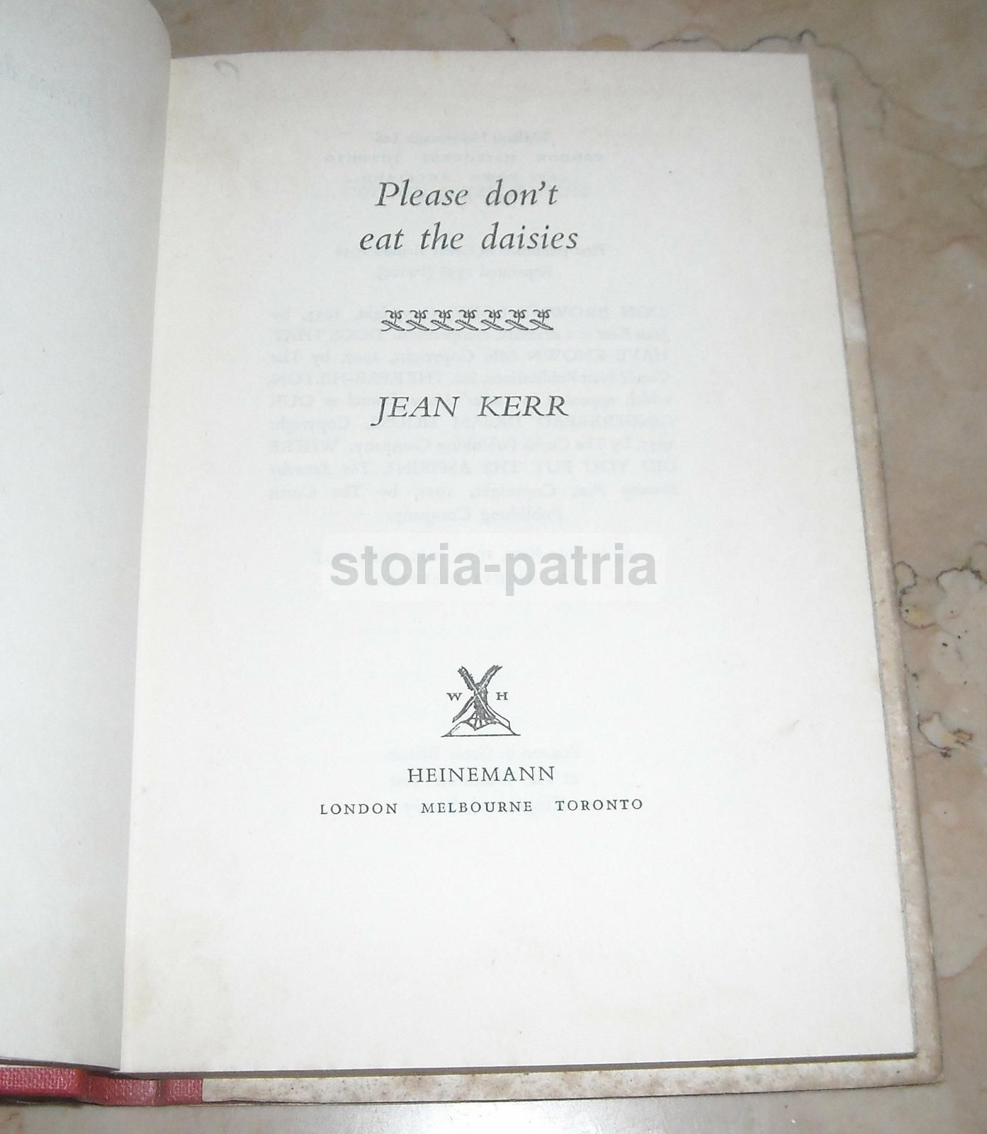 Jean Kerr: Please Don'T Eat The Daisies (Prima Edizione 1958)