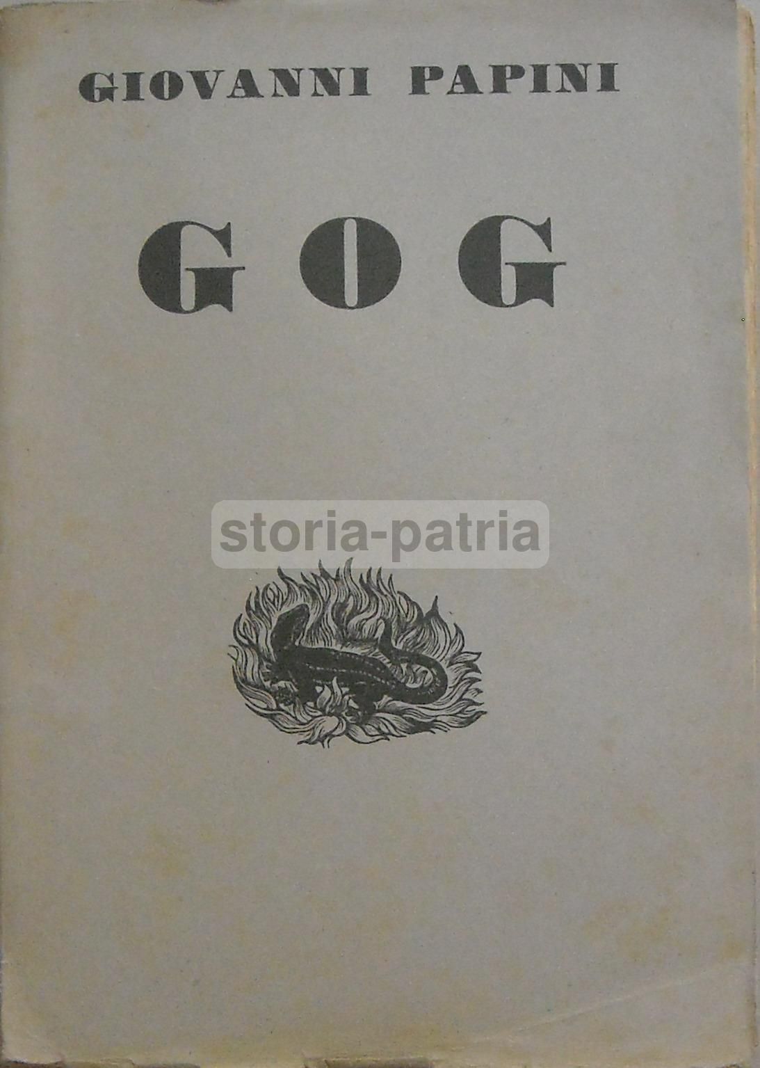 Gog Di Giovanni Papini, Vallecchi, 1942