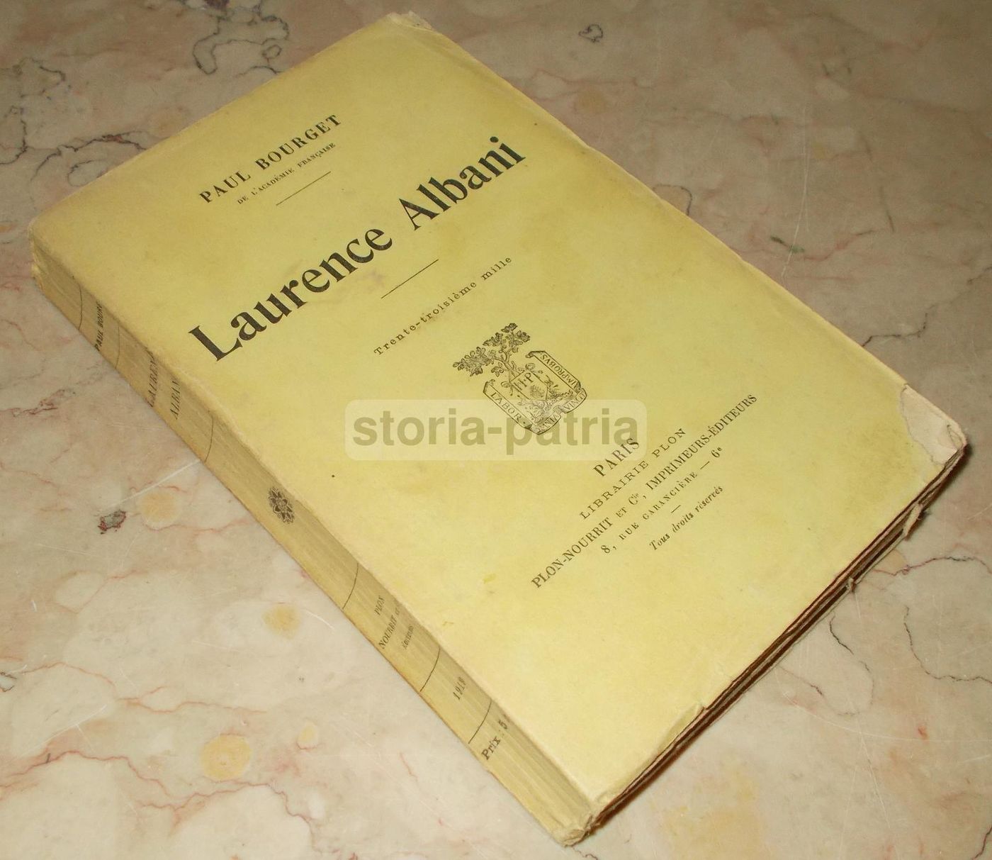Laurence Albani Di Paul Bourget, Plon 1919, Edizione Francese