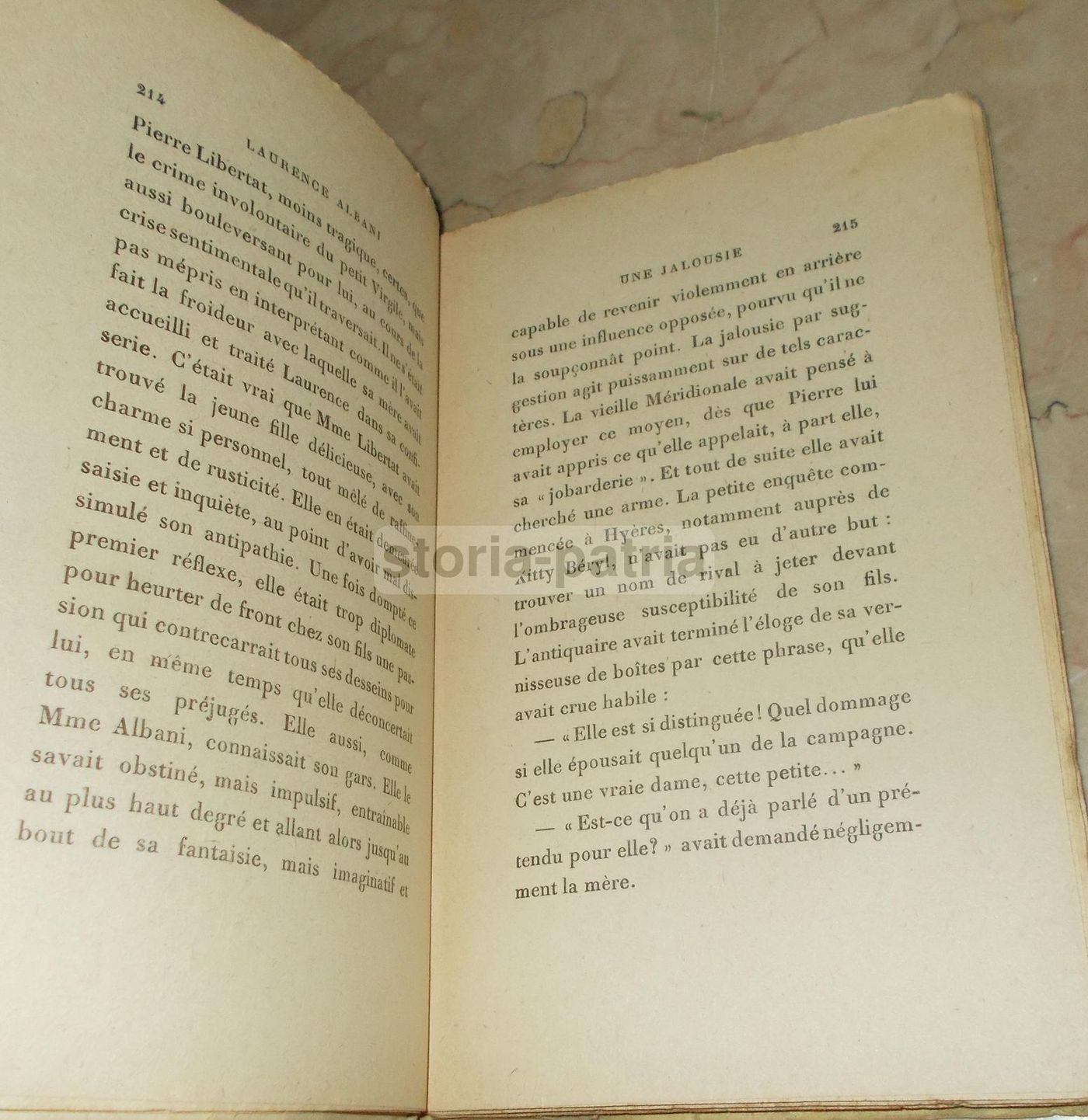 Laurence Albani Di Paul Bourget, Plon 1919, Edizione Francese
